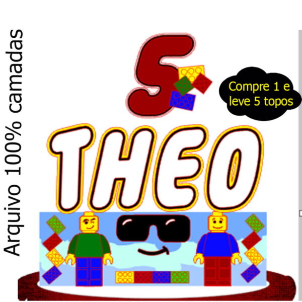 346- Arquivo de corte topo de Lego em camadas