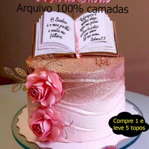 381- Topos de bolo bíblia - Arquivo de corte
