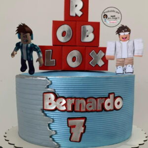 425 - Arquivo de Corte Topo de Bolo Roblox com Caixa 3d