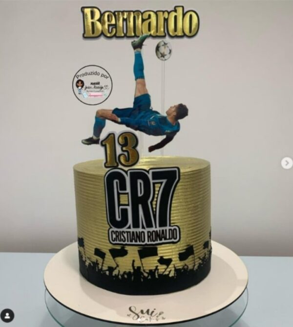 427 - Arquivo de Corte Topo de Bolo Cristiano Ronaldo Cr7