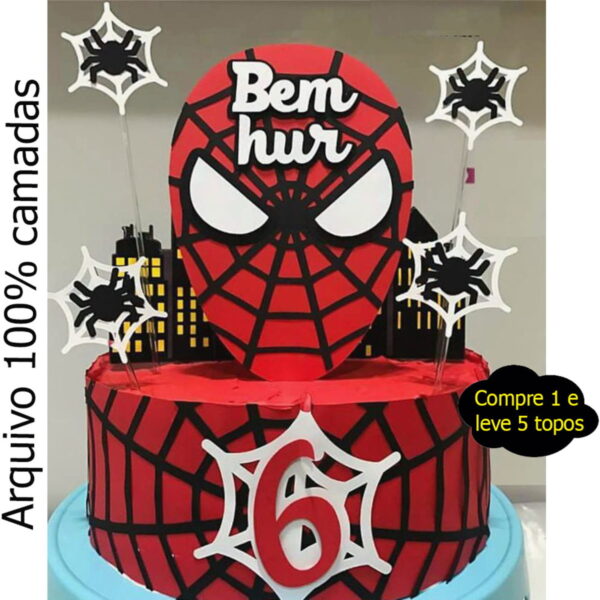 430- arquivo de corte topo de bolo homem aranha