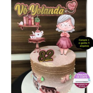 479- Arquivo de corte topo de bolo Vovó