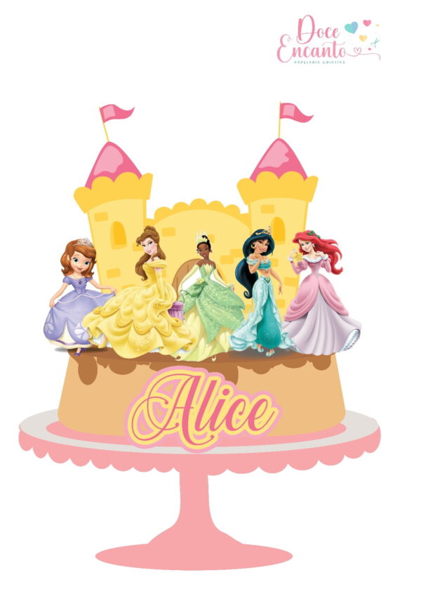 506 - Topo de Bolo Princesas1