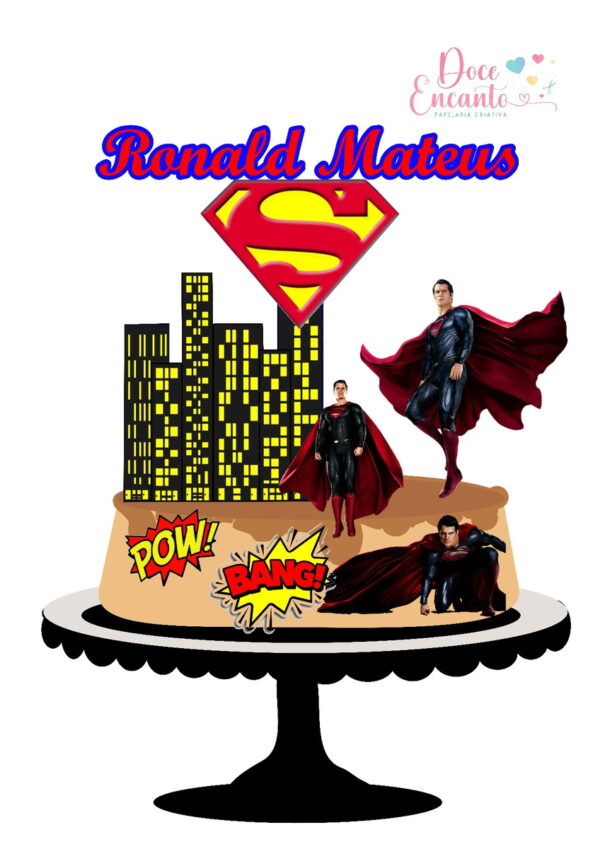 541 - Topo de Bolo Super Homem Adulto