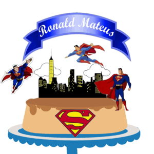 542- Topo de Bolo Super Homem1