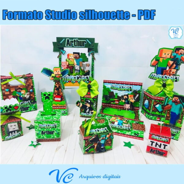 555- Arquivo de Corte Minecraft - Studio e PDF