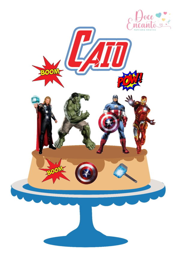 578 - Topo de Bolo Vingadores 11