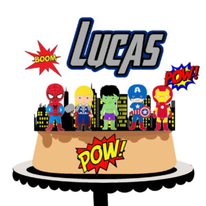 580 Topo de Bolo Vingadores Cute1