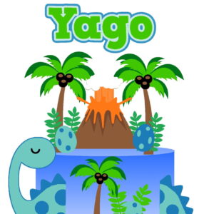 794 - Arquivo Digital Topo de Bolo Dinossauro