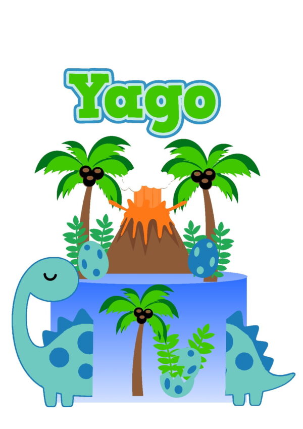 794 - Arquivo Digital Topo de Bolo Dinossauro