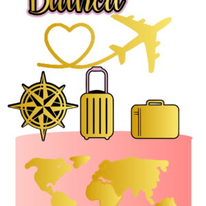 835 - Arquivo Digital Topo de Bolo Viagem