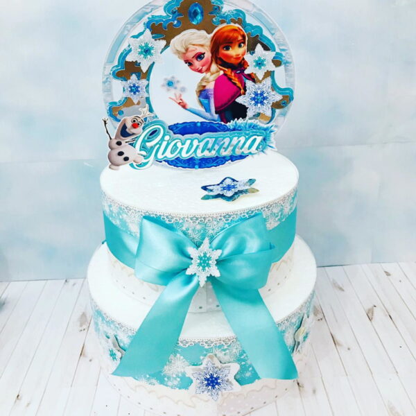 89-Arquivo de corte Topo de bolo de luxo Frozen - Image 3
