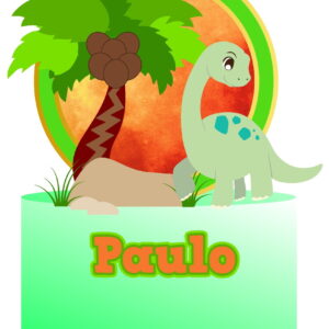 Topo de Bolo Dinossauro - Arquivo Digital #956