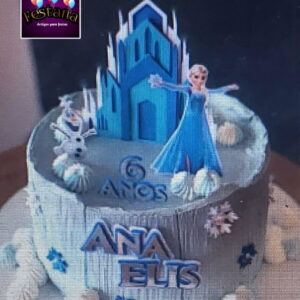 Arquivo Digital Topo de Bolo Frozen Elsa+4 Arquivos