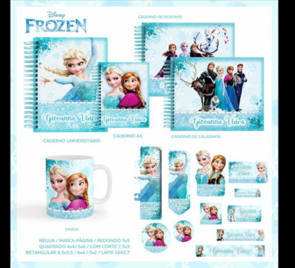 Arquivo Combo Volta as Aulas Frozen PDF PNG