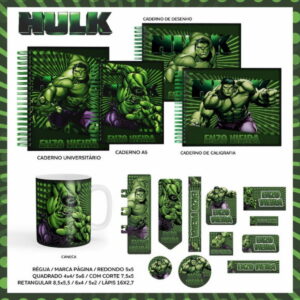 Arquivo Combo Volta as Aulas Hulk PDF PNG