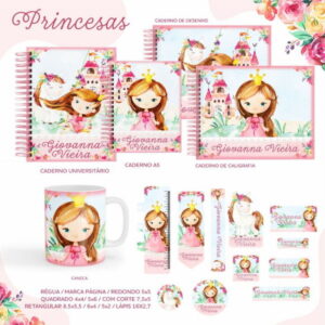 Arquivo Combo Volta as Aulas Princesas PDF PNG