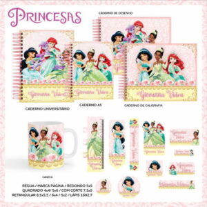 Arquivo Combo Volta as Aulas Princesas PDF PNG