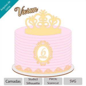 Arquivo Coroa de princesa para corte e decoração +1 tema
