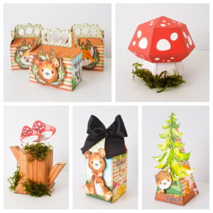 Kit Festa Bosque Meninos Aquarela