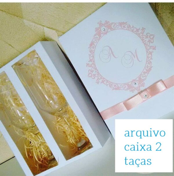 Arquivo Corte Caixa para 2 Taças. Studio