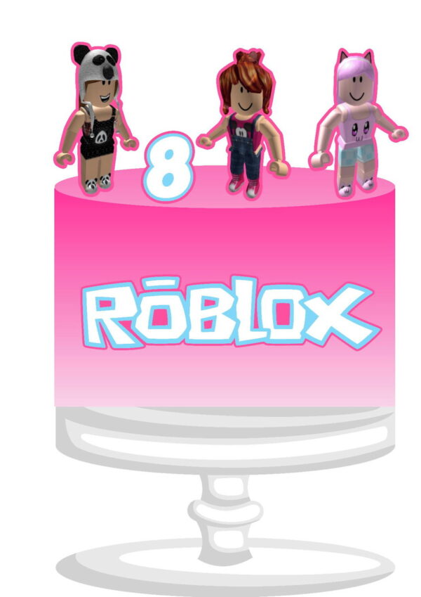 ARQUIVO CORTE DIGITAL TOPO DE BOLO ROBLOX MENINA