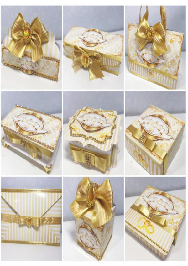 Arquivo Corte Kit Caixa Casamento Dourado+brinde
