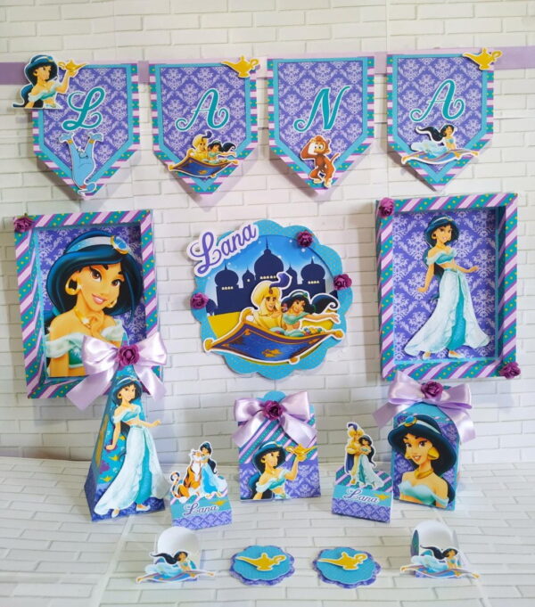 Arquivo Corte Kit Só Um Bolinho Princesa Jasmine - Image 2