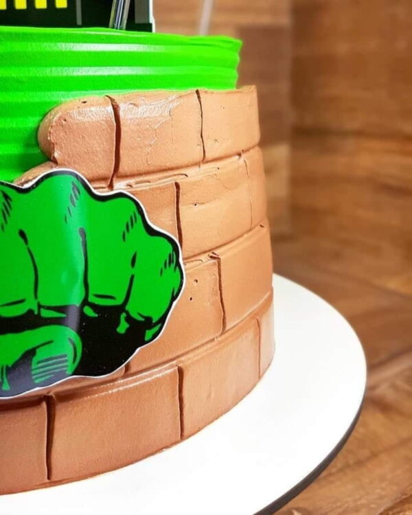 Arquivo Corte Silhouette Topo Bolo Hulk - Imagem 3