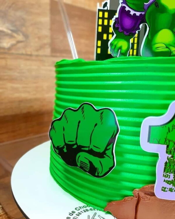 Arquivo Corte Silhouette Topo Bolo Hulk - Imagem 4
