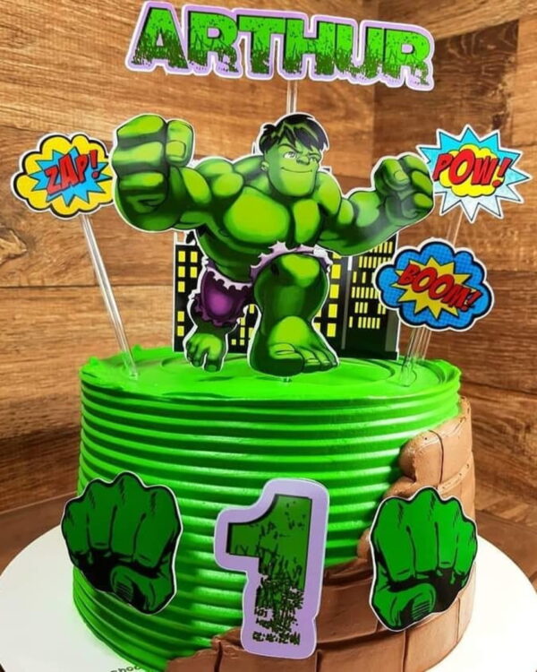 Arquivo Corte Silhouette Topo Bolo Hulk