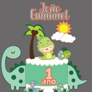 Arquivo corte silhouette - Topo Dinossauro Baby Camadas