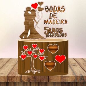 Arquivo Corte -Topo Bodas de Madeira - COD.179