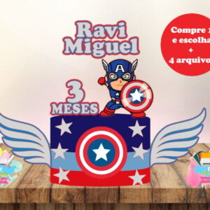 Arquivo Corte -topo Capitão America-cod-834