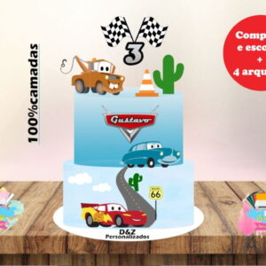 Arquivo Corte - Topo Carros Disney 1 (camadas)-cod-908