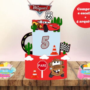Arquivo Corte - Topo Carros Disney (camadas -cod-886