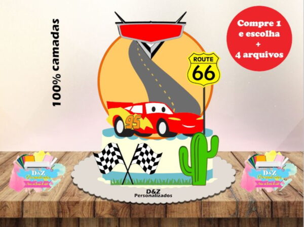 Arquivo Corte - Topo Carros Relâmago Mcqueem-cod.1055