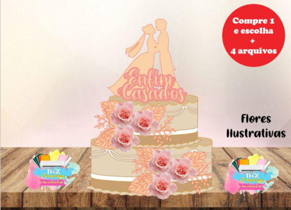 Arquivo Corte - Topo Casamento 1-cod-791