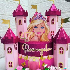 Arquivo Corte: Topo de Bolo Barbie Castelo 005