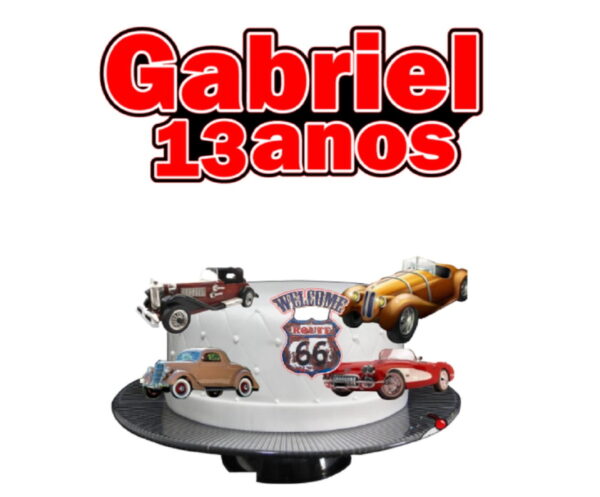 Arquivo Corte Topo de Bolo Carros + 4 Arquivos a Sua Escolha