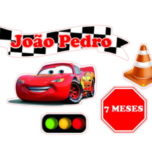 Arquivo Corte Topo de Bolo Carros + 4 Arquivos a Sua Escolha