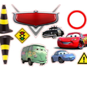Arquivo Corte Topo de Bolo Carros + 4 Arquivos a Sua Escolha