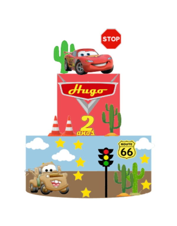 Arquivo Corte Topo de Bolo Carros Disney Andares