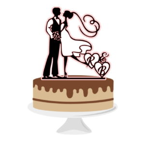 Arquivo Topo de Bolo Casamento + 4 Arquivos a Sua Escolha