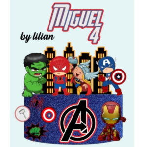 Arquivo Corte Topo de Bolo Cut Vingadores Lili