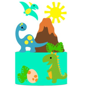 Arquivo Corte: Topo de Bolo Dinossauro 014