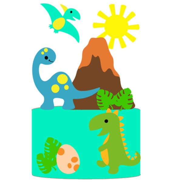 Arquivo Corte: Topo de Bolo Dinossauro 014