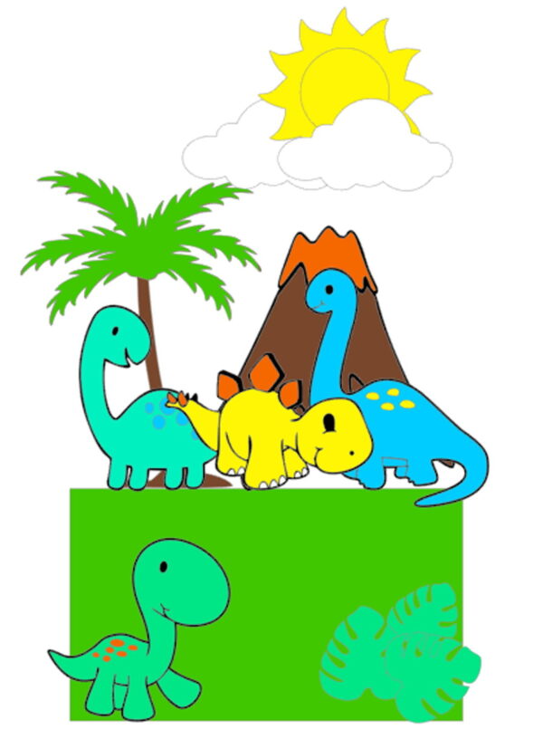 Arquivo Corte: Topo de Bolo Dinossauro 015