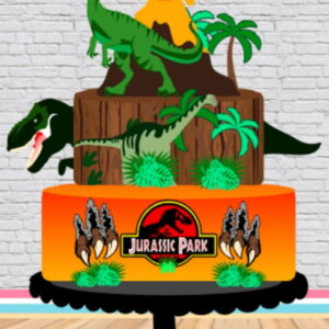 Arquivo Corte Topo de Bolo Dinossauro Jurassic Park (#2331