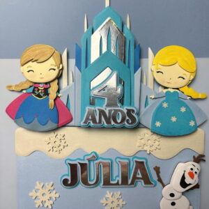 Arquivo Corte: Topo de Bolo Frozen 013